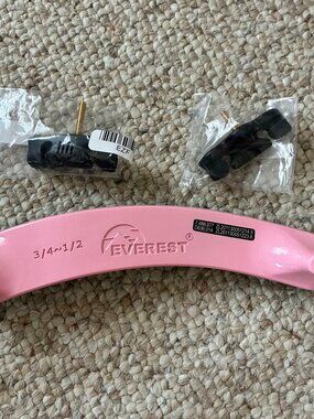 Everest Pink Fractional Kids Violin Shoulder Rest 3/4 - 1/2